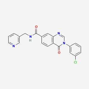3-(3-chlorophenyl)-4-oxo-N-(pyridin-3-ylmethyl)-3,4-dihydroquinazoline-7-carboxamide - 
