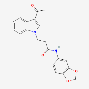 3-(3-acetyl-1H-indol-1-yl)-N-(1,3-benzodioxol-5-yl)propanamide - 