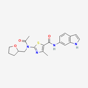 2-[acetyl(tetrahydro-2-furanylmethyl)amino]-N-(1H-indol-6-yl)-4-methyl-1,3-thiazole-5-carboxamide - 