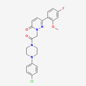 2-{2-[4-(4-chlorophenyl)piperazino]-2-oxoethyl}-6-(4-fluoro-2-methoxyphenyl)-3(2H)-pyridazinone - 