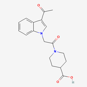 1-[(3-acetyl-1H-indol-1-yl)acetyl]piperidine-4-carboxylic acid - 