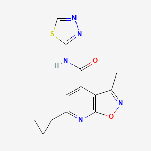 6-cyclopropyl-3-methyl-N-[(2E)-1,3,4-thiadiazol-2(3H)-ylidene][1,2]oxazolo[5,4-b]pyridine-4-carboxamide - 