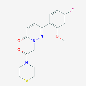 6-(4-fluoro-2-methoxyphenyl)-2-[2-oxo-2-(thiomorpholin-4-yl)ethyl]pyridazin-3(2H)-one - 