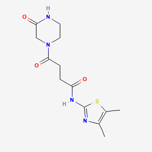 N-(4,5-dimethyl-1,3-thiazol-2-yl)-4-oxo-4-(3-oxopiperazin-1-yl)butanamide - 