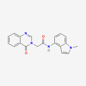 N-(1-methyl-1H-indol-4-yl)-2-(4-oxoquinazolin-3(4H)-yl)acetamide - 
