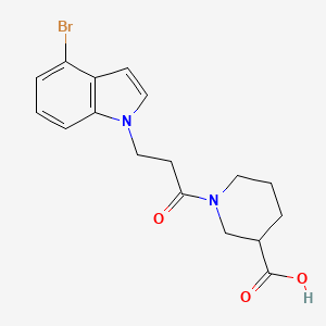 1-[3-(4-bromo-1H-indol-1-yl)propanoyl]piperidine-3-carboxylic acid - 