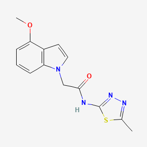 2-(4-methoxy-1H-indol-1-yl)-N-(5-methyl-1,3,4-thiadiazol-2-yl)acetamide - 
