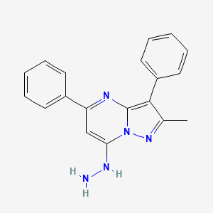 7-Hydrazinyl-2-methyl-3,5-diphenylpyrazolo[1,5-a]pyrimidine - 
