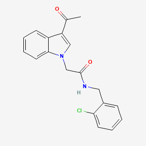 2-(3-acetyl-1H-indol-1-yl)-N-(2-chlorobenzyl)acetamide - 