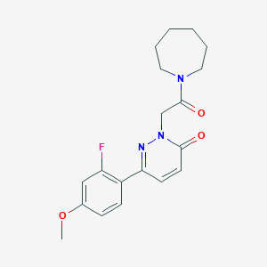 2-[2-(1-azepanyl)-2-oxoethyl]-6-(2-fluoro-4-methoxyphenyl)-3(2H)-pyridazinone - 