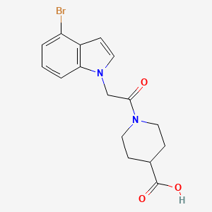 1-[(4-bromo-1H-indol-1-yl)acetyl]piperidine-4-carboxylic acid - 
