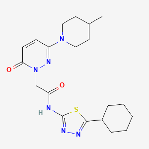 N-[(2E)-5-cyclohexyl-1,3,4-thiadiazol-2(3H)-ylidene]-2-[3-(4-methylpiperidin-1-yl)-6-oxopyridazin-1(6H)-yl]acetamide - 