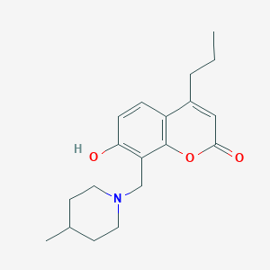 7-hydroxy-8-[(4-methylpiperidin-1-yl)methyl]-4-propyl-2H-chromen-2-one - 