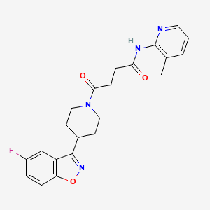 4-[4-(5-fluoro-1,2-benzisoxazol-3-yl)piperidino]-N-(3-methyl-2-pyridyl)-4-oxobutanamide - 
