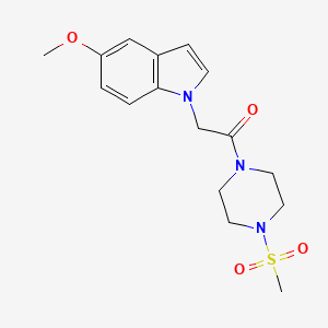 2-(5-methoxy-1H-indol-1-yl)-1-[4-(methylsulfonyl)piperazin-1-yl]ethanone - 