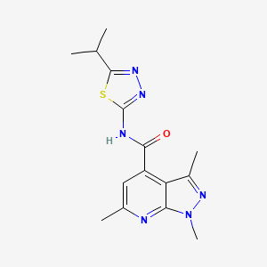 1,3,6-trimethyl-N-[(2E)-5-(propan-2-yl)-1,3,4-thiadiazol-2(3H)-ylidene]-1H-pyrazolo[3,4-b]pyridine-4-carboxamide - 