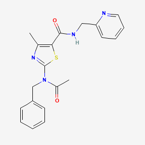 2-[acetyl(benzyl)amino]-4-methyl-N-(2-pyridylmethyl)-1,3-thiazole-5-carboxamide - 