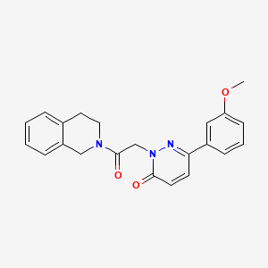 2-[2-(3,4-dihydroisoquinolin-2(1H)-yl)-2-oxoethyl]-6-(3-methoxyphenyl)pyridazin-3(2H)-one - 