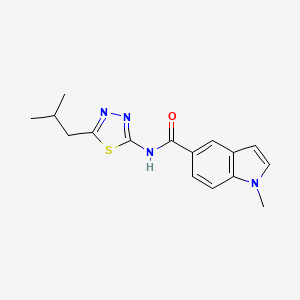 1-methyl-N-[(2E)-5-(2-methylpropyl)-1,3,4-thiadiazol-2(3H)-ylidene]-1H-indole-5-carboxamide - 