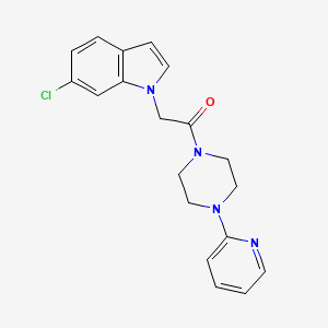 6-chloro-1-{2-oxo-2-[4-(2-pyridinyl)-1-piperazinyl]ethyl}-1H-indole - 