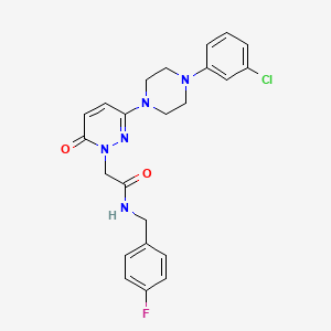 2-(3-(4-(3-chlorophenyl)piperazin-1-yl)-6-oxopyridazin-1(6H)-yl)-N-(4-fluorobenzyl)acetamide - 