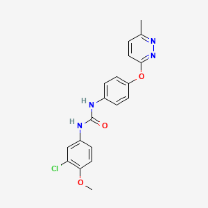 3-(3-chloro-4-methoxyphenyl)-1-{4-[(6-methylpyridazin-3-yl)oxy]phenyl}urea - 