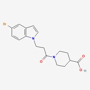 1-[3-(5-bromo-1H-indol-1-yl)propanoyl]piperidine-4-carboxylic acid - 