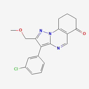 3-(3-chlorophenyl)-2-(methoxymethyl)-8,9-dihydropyrazolo[1,5-a]quinazolin-6(7H)-one - 