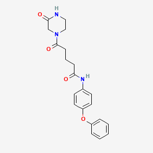 5-oxo-5-(3-oxopiperazino)-N-(4-phenoxyphenyl)pentanamide - 