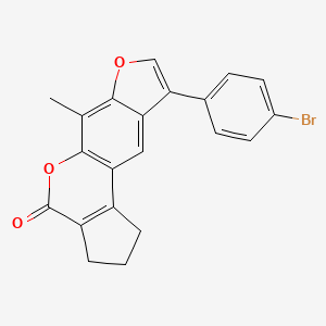 9-(4-bromophenyl)-6-methyl-2,3-dihydrocyclopenta[c]furo[3,2-g]chromen-4(1H)-one - 