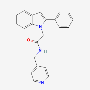 2-(2-phenyl-1H-indol-1-yl)-N-(pyridin-4-ylmethyl)acetamide - 