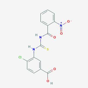 4-chloro-3-({[(2-nitrophenyl)carbonyl]carbamothioyl}amino)benzoic acid - 532418-17-0
