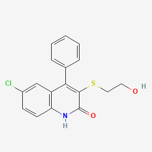 6-chloro-3-[(2-hydroxyethyl)sulfanyl]-4-phenylquinolin-2(1H)-one - 