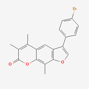 3-(4-bromophenyl)-5,6,9-trimethyl-7H-furo[3,2-g]chromen-7-one - 