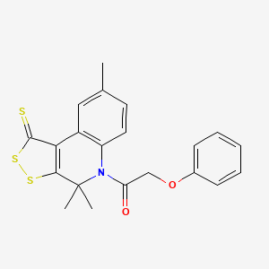 2-phenoxy-1-(4,4,8-trimethyl-1-thioxo-1,4-dihydro-5H-[1,2]dithiolo[3,4-c]quinolin-5-yl)ethanone - 