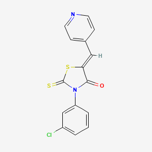 3-(3-Chlorophenyl)-5-(4-pyridylmethylene)-2-thioxo-1,3-thiazolidin-4-one - 