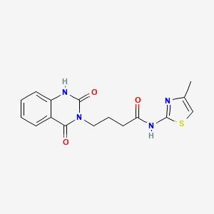 4-(2-hydroxy-4-oxoquinazolin-3(4H)-yl)-N-(4-methyl-1,3-thiazol-2-yl)butanamide - 