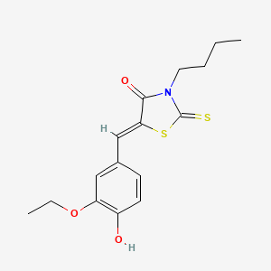 (5Z)-3-butyl-5-(3-ethoxy-4-hydroxybenzylidene)-2-thioxo-1,3-thiazolidin-4-one - 