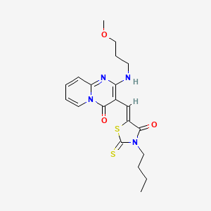 3-[(Z)-(3-butyl-4-oxo-2-thioxo-1,3-thiazolidin-5-ylidene)methyl]-2-[(3-methoxypropyl)amino]-4H-pyrido[1,2-a]pyrimidin-4-one - 