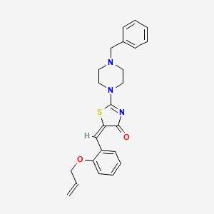 (5E)-2-(4-benzylpiperazin-1-yl)-5-[2-(prop-2-en-1-yloxy)benzylidene]-1,3-thiazol-4(5H)-one - 