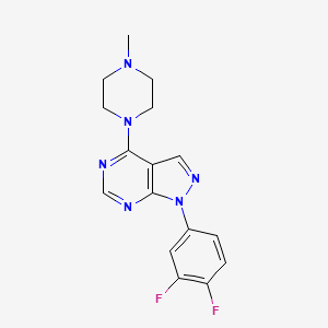 1-(3,4-difluorophenyl)-4-(4-methylpiperazin-1-yl)-1H-pyrazolo[3,4-d]pyrimidine - 