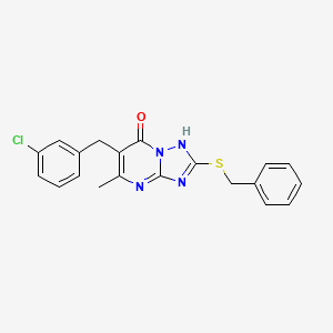2-(benzylthio)-6-(3-chlorobenzyl)-5-methyl[1,2,4]triazolo[1,5-a]pyrimidin-7(4H)-one - 