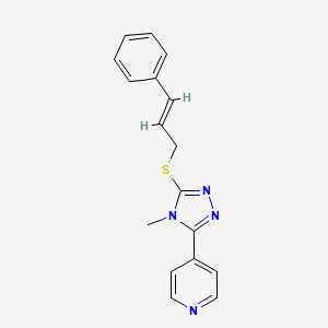 4-(5-(Cinnamylthio)-4-methyl-4H-1,2,4-triazol-3-yl)pyridine - 676246-75-6