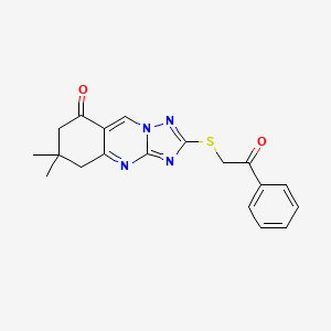 6,6-dimethyl-2-[(2-oxo-2-phenylethyl)sulfanyl]-6,7-dihydro[1,2,4]triazolo[5,1-b]quinazolin-8(5H)-one - 