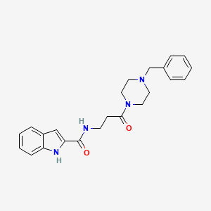 N-[3-(4-benzylpiperazin-1-yl)-3-oxopropyl]-1H-indole-2-carboxamide - 