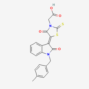 {(5Z)-5-[1-(4-methylbenzyl)-2-oxo-1,2-dihydro-3H-indol-3-ylidene]-4-oxo-2-thioxo-1,3-thiazolidin-3-yl}acetic acid - 