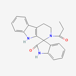 2-propanoyl-2,3,4,9-tetrahydrospiro[beta-carboline-1,3'-indol]-2'(1'H)-one - 