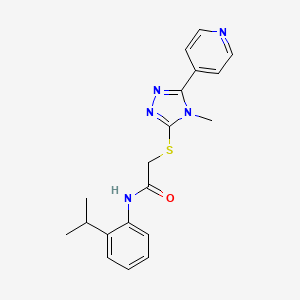 2-{[4-methyl-5-(pyridin-4-yl)-4H-1,2,4-triazol-3-yl]sulfanyl}-N-[2-(propan-2-yl)phenyl]acetamide - 