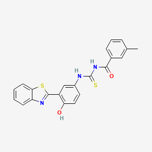 3-[3-(1,3-BENZOTHIAZOL-2-YL)-4-HYDROXYPHENYL]-1-(3-METHYLBENZOYL)THIOUREA - 
