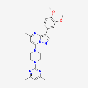 2-{4-[3-(3,4-Dimethoxyphenyl)-2,5-dimethylpyrazolo[1,5-a]pyrimidin-7-yl]piperazin-1-yl}-4,6-dimethylpyrimidine - 